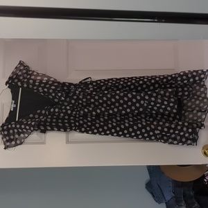 Polka dot wrap dress size small